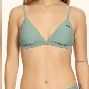 LIKE NEW Puma Women's Teal Triangle Bikini Top